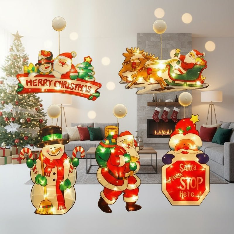 Festiglo Christmas LED Window Decoration — 7 Festive Designs 1