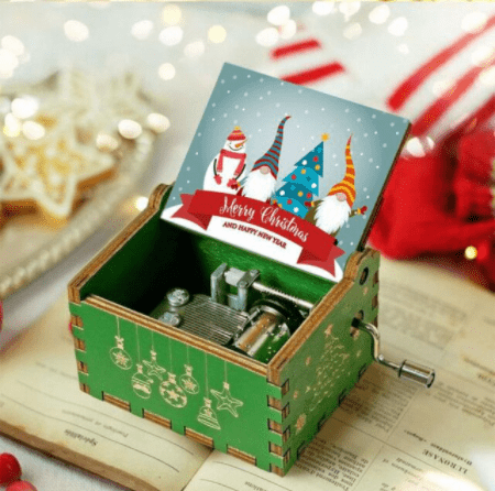 Christmas Music Box — Classic Holiday Melody Wind-Up Decor 11