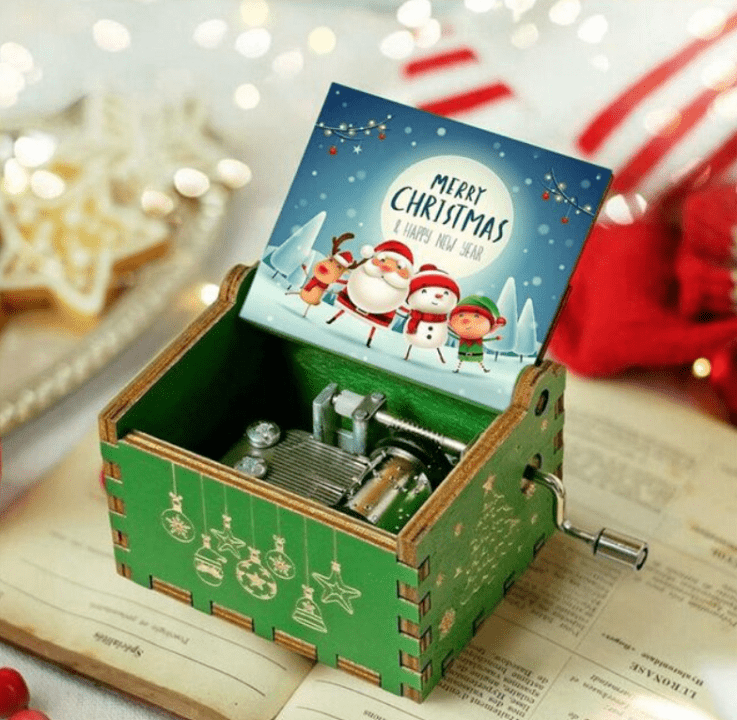 Christmas Music Box — Classic Holiday Melody Wind-Up Decor 6