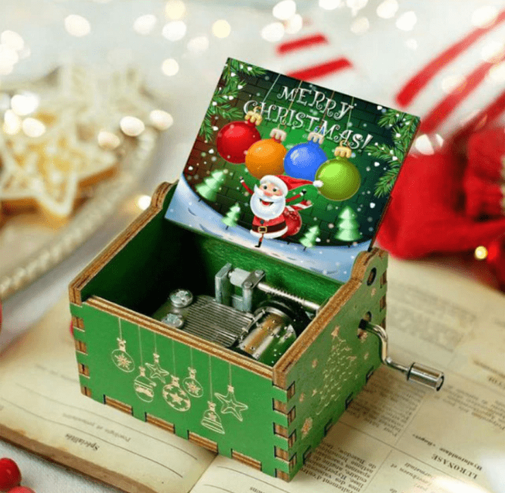 Christmas Music Box — Classic Holiday Melody Wind-Up Decor 7
