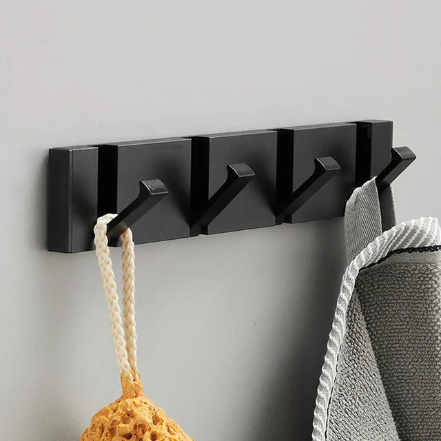 Foldable Wall Hook Rack — Minimalist Stainless Steel, 2–6 Hooks 14