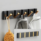 Foldable Wall Hook Rack — Minimalist Stainless Steel, 2–6 Hooks 1