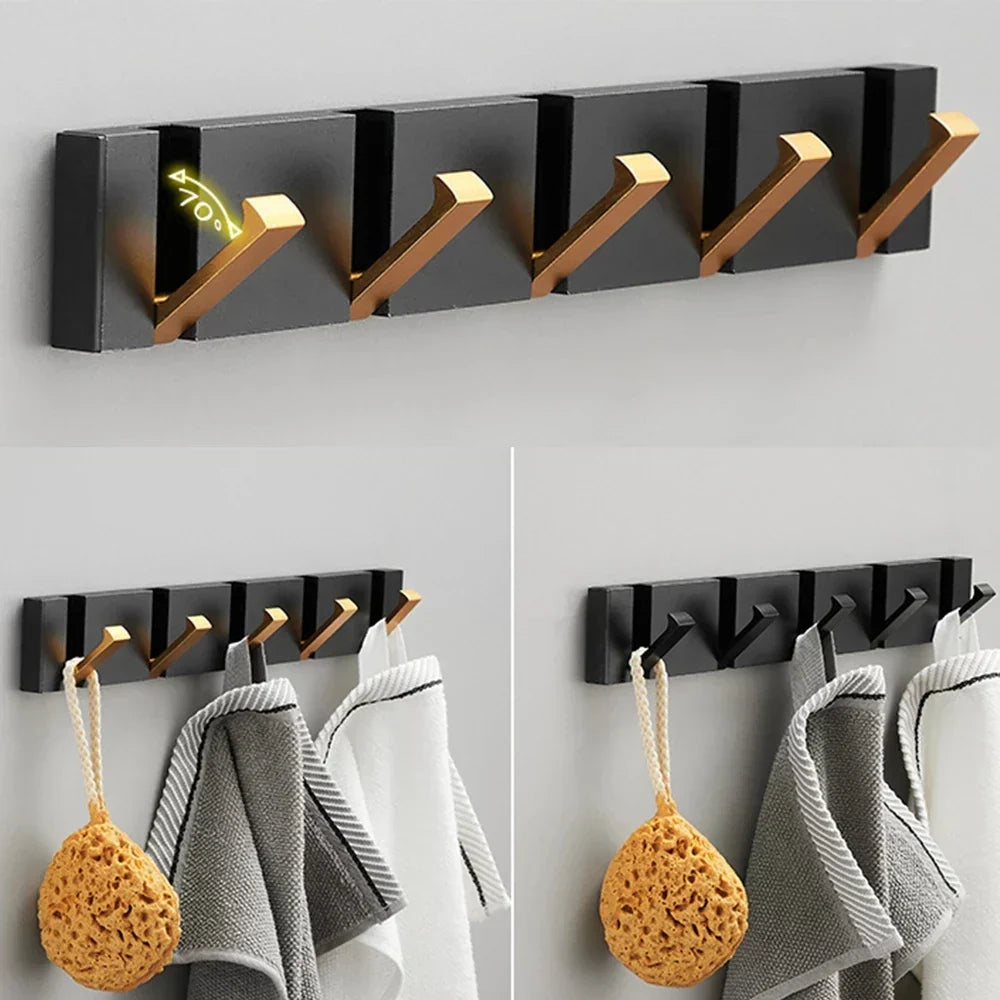 Foldable Wall Hook Set – Stainless Steel, Gold or Black 4