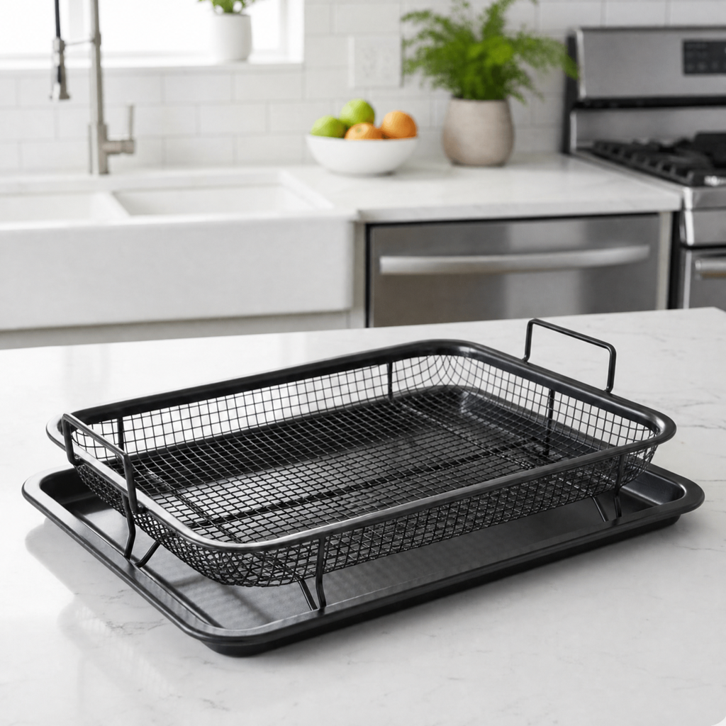 Air Fryer Accessories — FryMaster Non-Stick Stackable Rack Set 1
