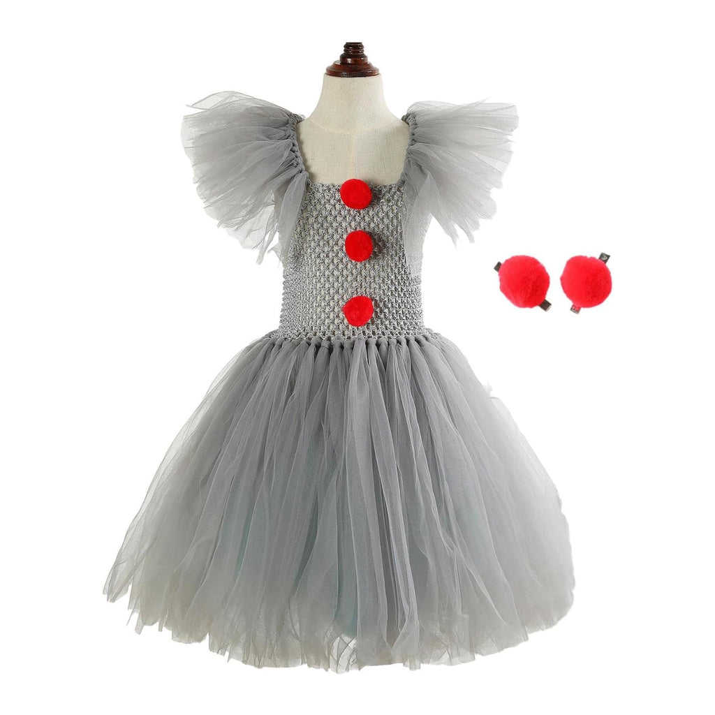 Girls Clown Tutu Dress Halloween Costume — Ages 3–10 4