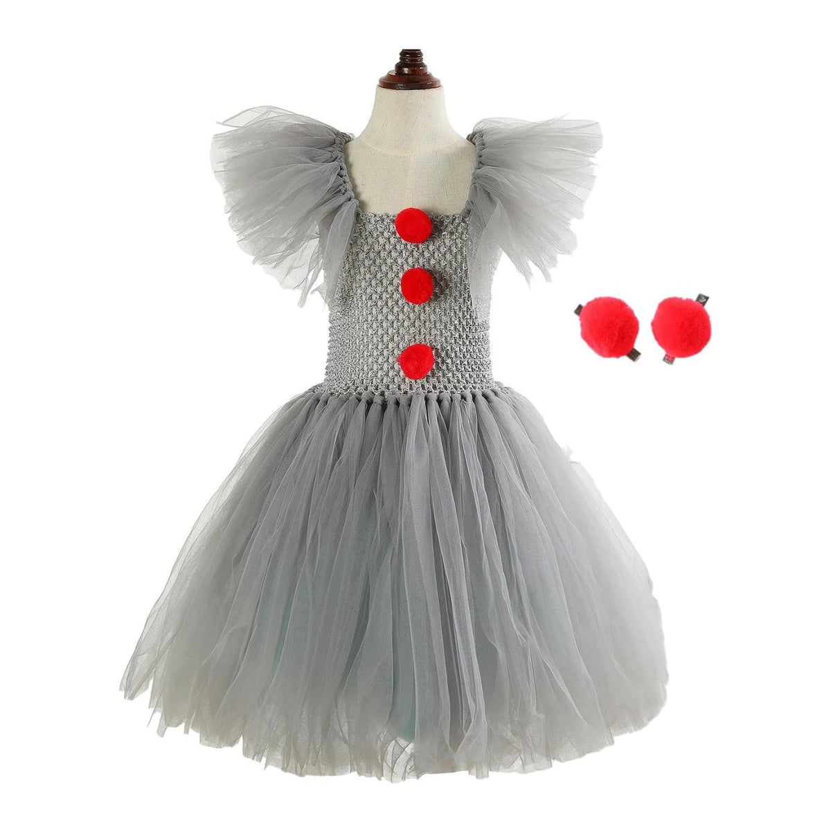 Girls Clown Tutu Dress Halloween Costume — Ages 3–10 4