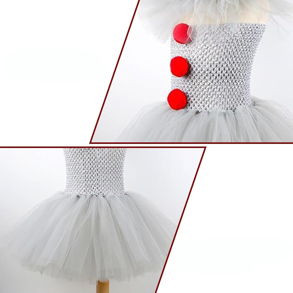 Girls Clown Tutu Dress Halloween Costume — Ages 3–10 6