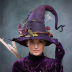 Handmade Merino Wool Witch Hat — Adjustable Adult Halloween 2