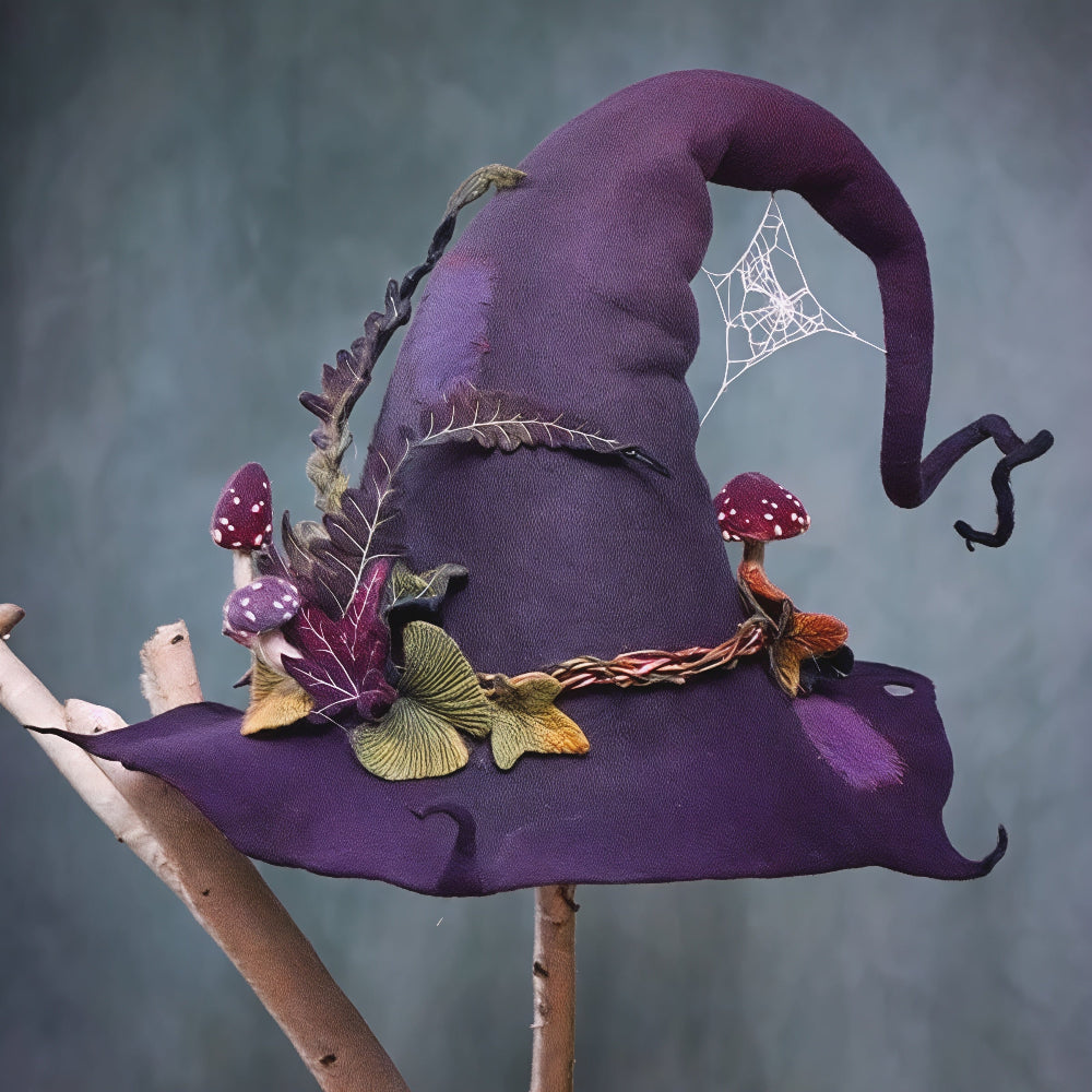 Handmade Merino Wool Witch Hat — Adjustable Adult Halloween 1