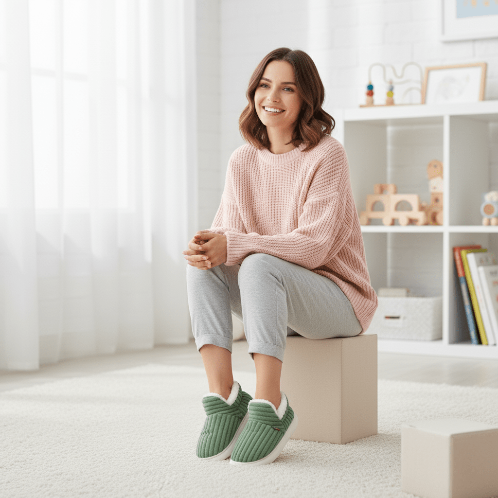 HeatSoft Thermal House Slippers — Vegan Fleece Non-Slip Sole 2