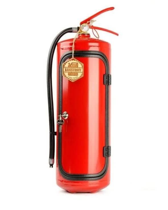 Mini Bar Hidden in Fire Extinguisher Design — Metal Bottle Storage 9
