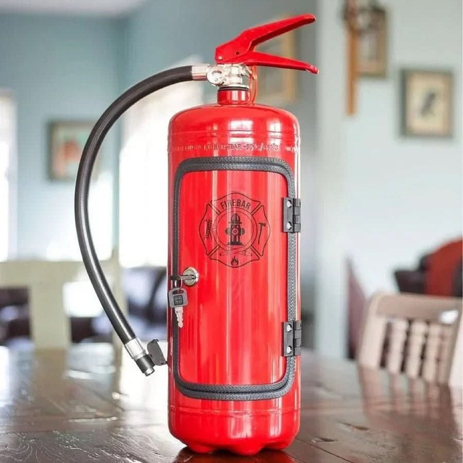 Hidden FireBar — Secret Mini Bar in Fire Extinguisher Design 1