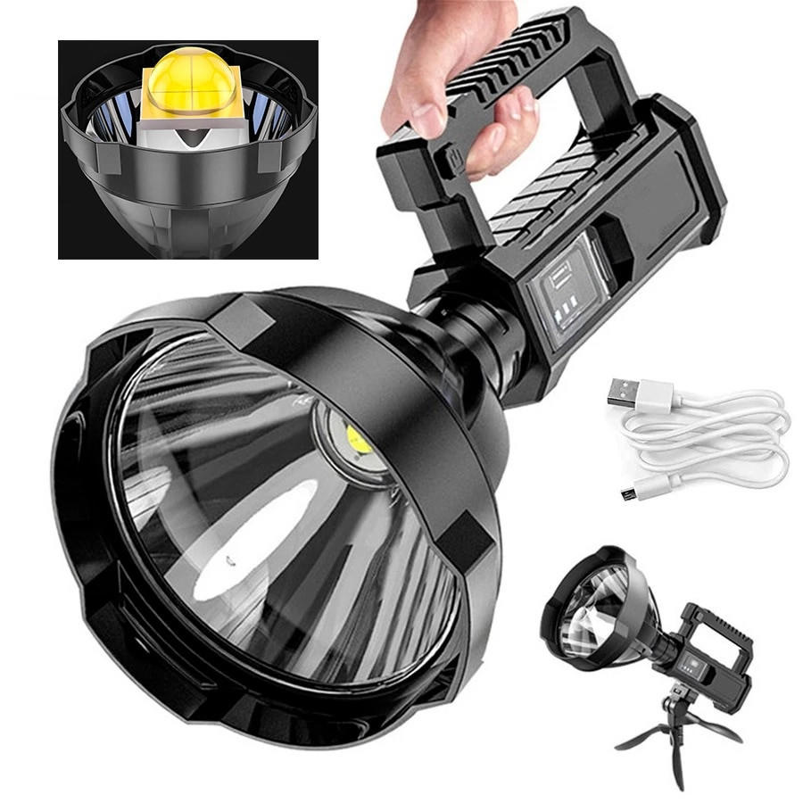 Rechargeable LED Flashlight — 90000LM 8000mAh IPX5 Torch 1