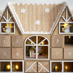 Illuminated Wooden House Advent Calendar — 24 LED Doors 3