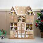 Illuminated Wooden House Advent Calendar — 24 LED Doors 7
