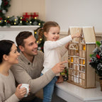 Illuminated Wooden House Advent Calendar — 24 LED Doors 9