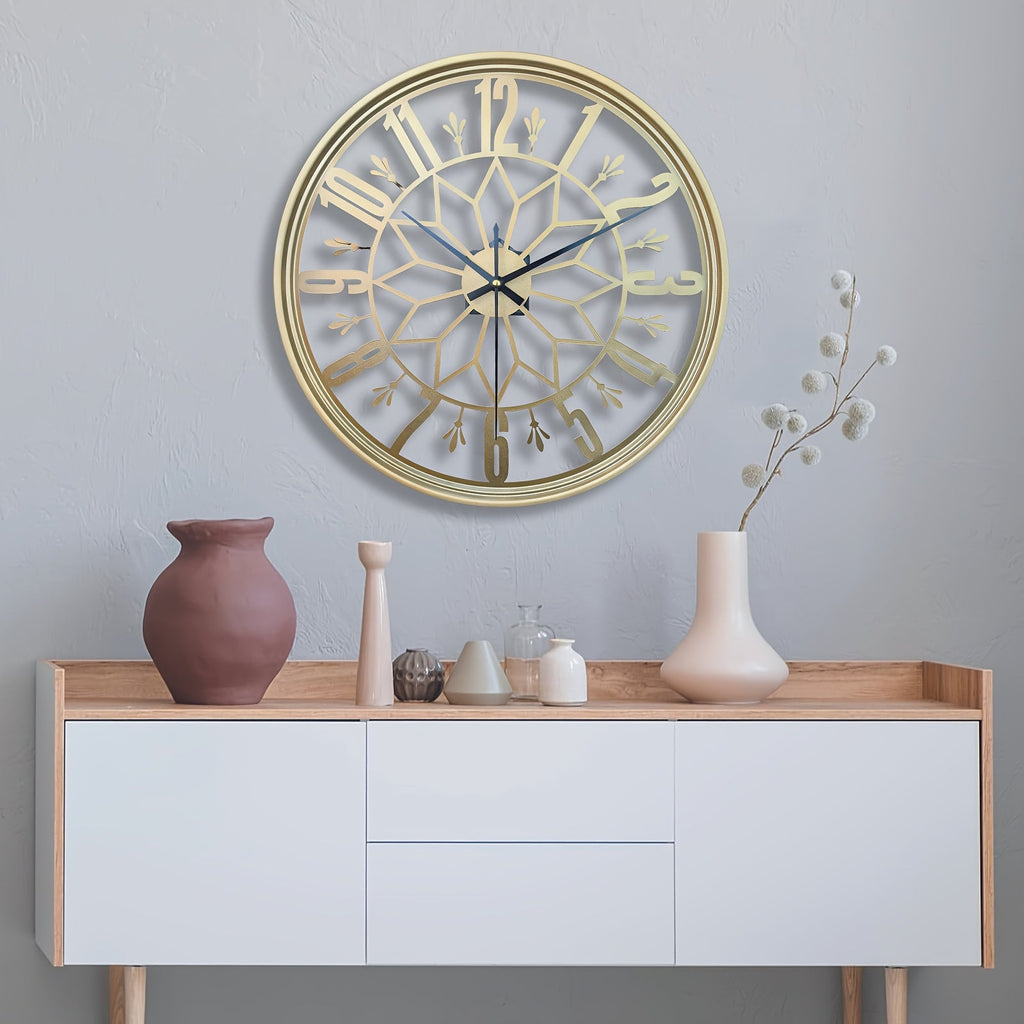 Silent Industrial Vintage Metal Wall Clock — Non-Ticking 2