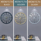 Silent Industrial Vintage Metal Wall Clock — Non-Ticking 4