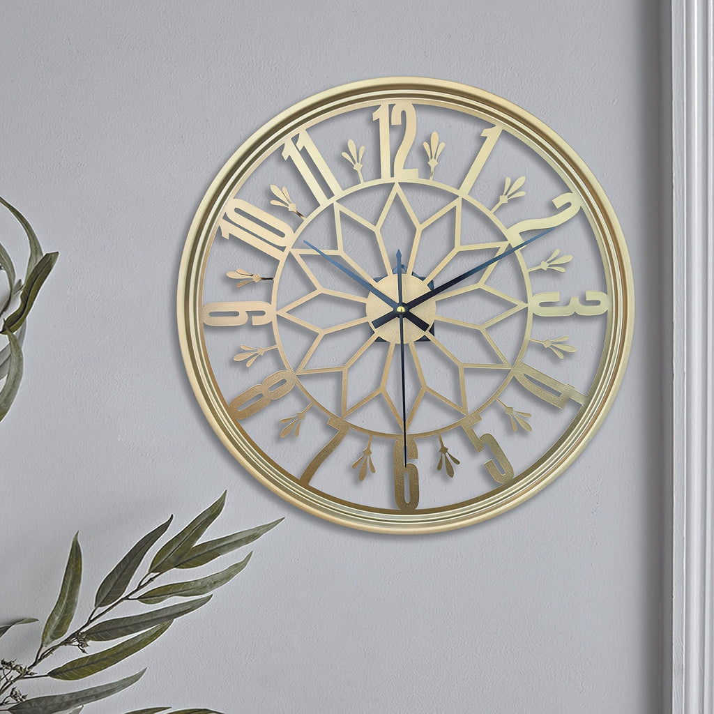 Silent Industrial Vintage Metal Wall Clock — Non-Ticking 9