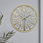 Silent Industrial Vintage Metal Wall Clock — Non-Ticking 9