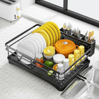Large Dish Drying Rack with Integrated Drip Tray — KITCHENDRY 6