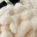 LuxeHaven Sherpa Fleece Blanket — Soft Bubble Texture Throw 5