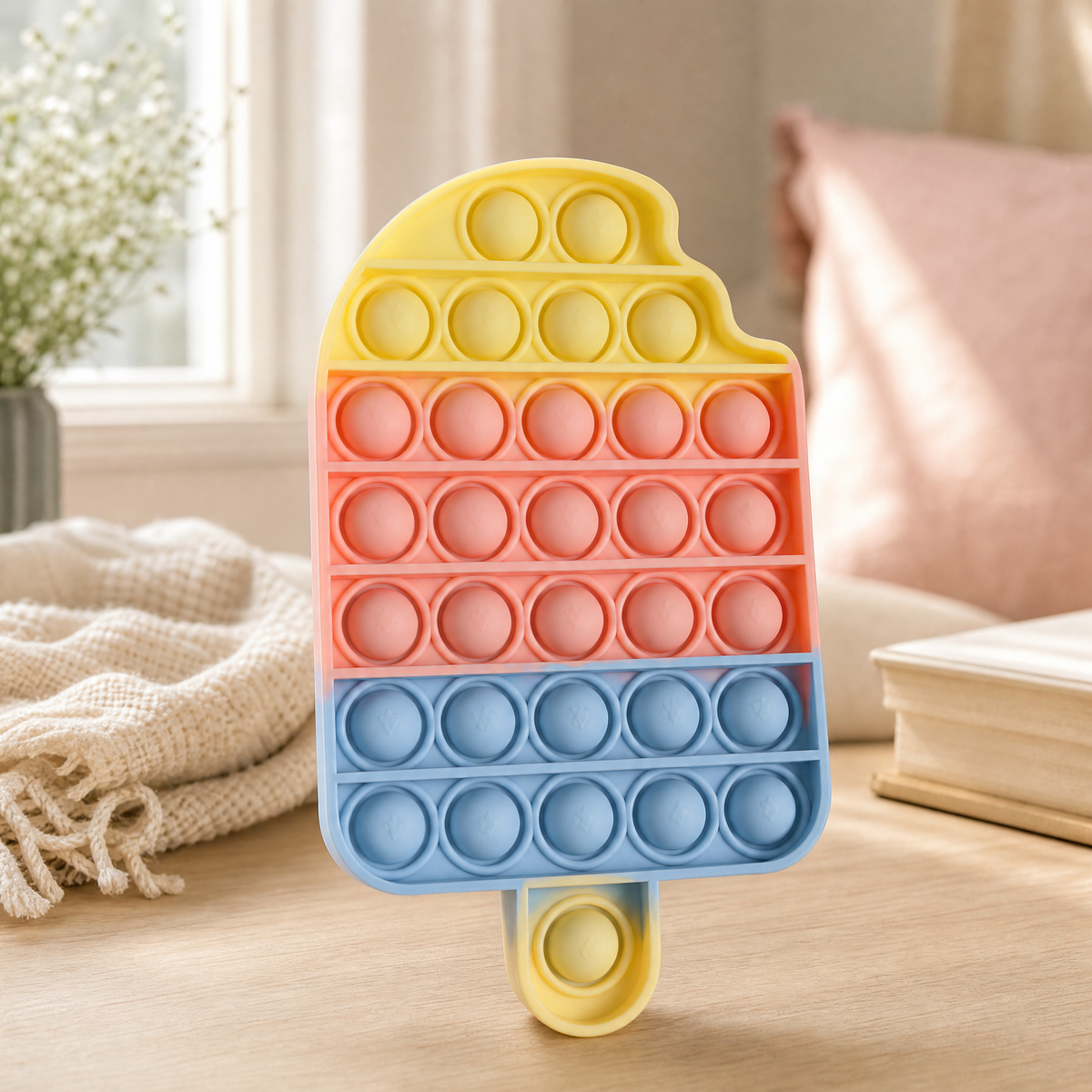 Squishy Push Pop Fidget Toy — Silicone Sensory Stress Relief 1
