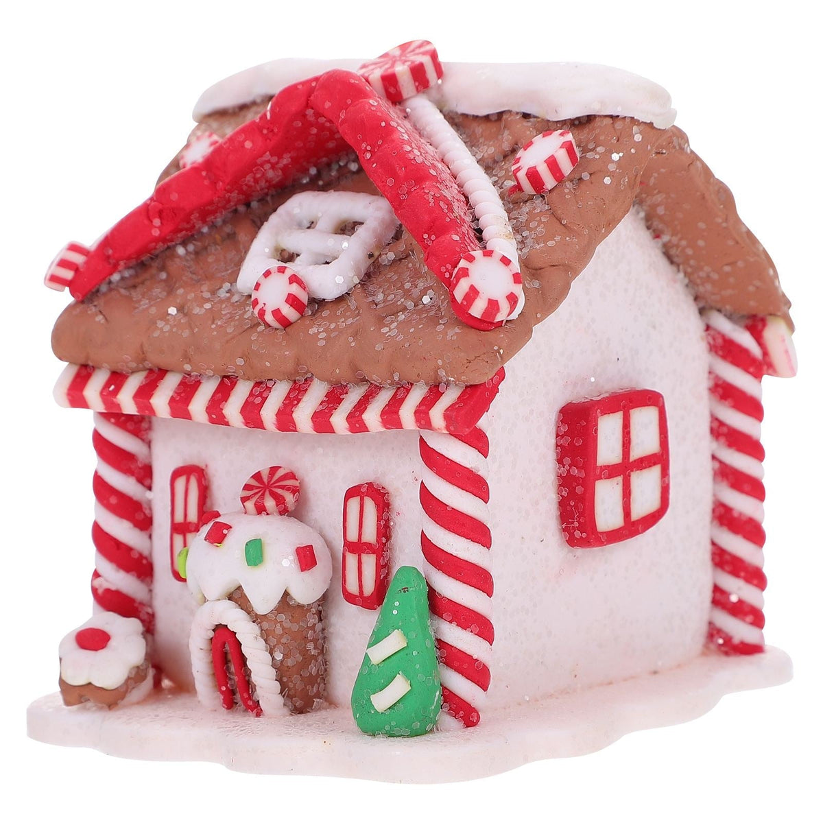 Mini Gingerbread House Decoration – Hand-Painted Resin Figurine 10