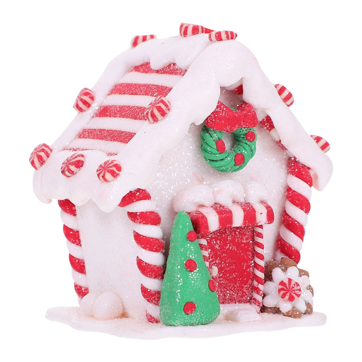 Mini Gingerbread House Decoration – Hand-Painted Resin Figurine 11