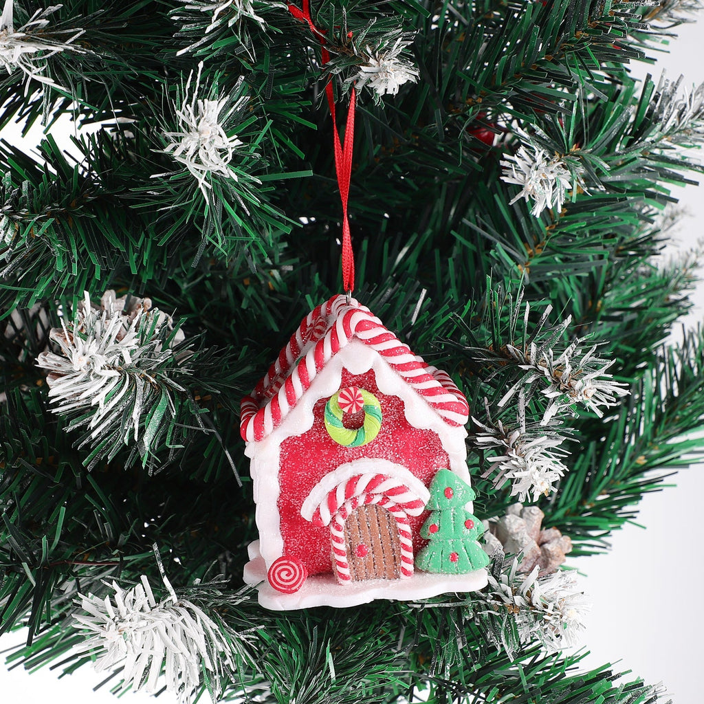 Mini Gingerbread House Decoration – Hand-Painted Resin Figurine 13