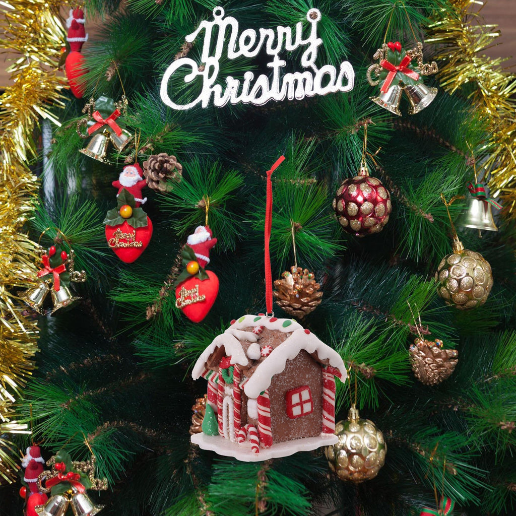 Mini Gingerbread House Decoration – Hand-Painted Resin Figurine 2