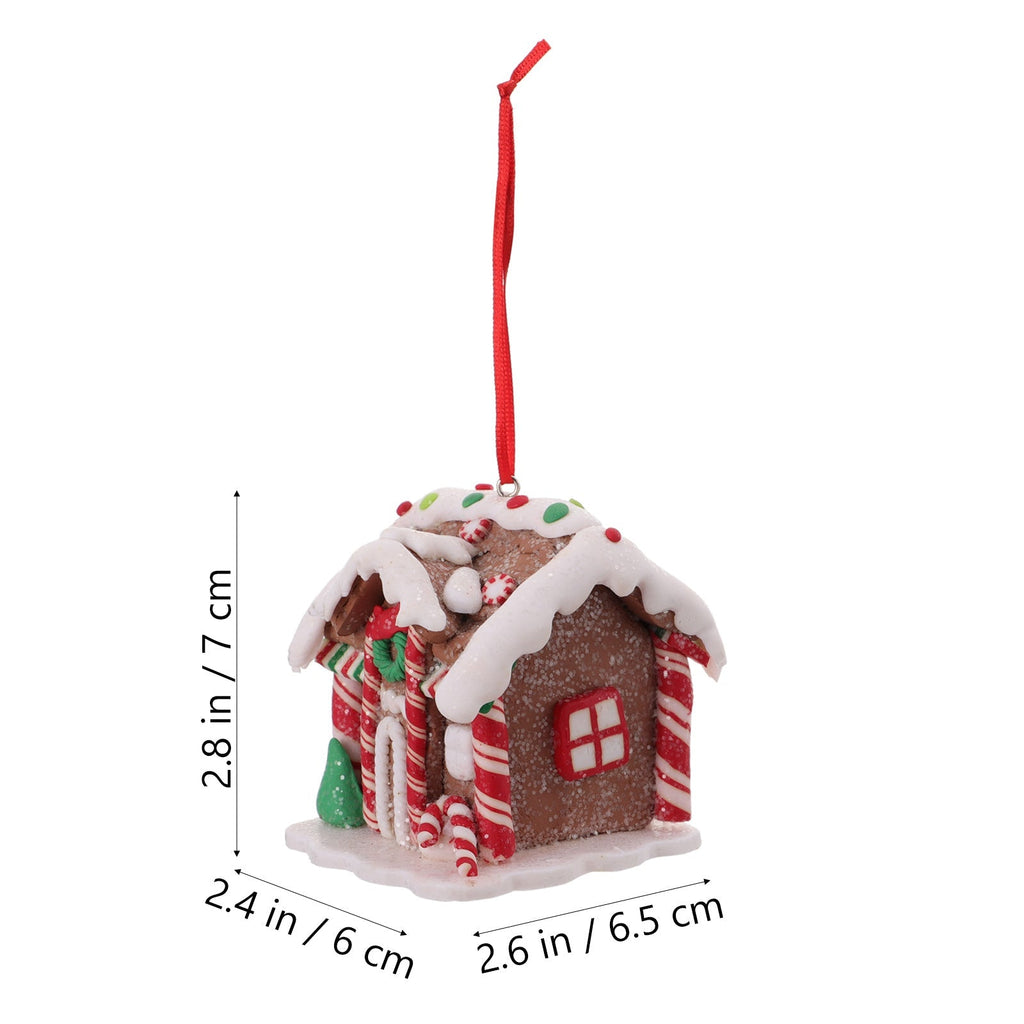 Mini Gingerbread House Decoration – Hand-Painted Resin Figurine 5