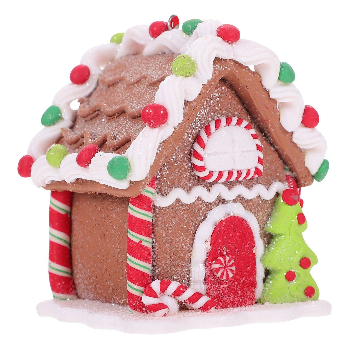 Mini Gingerbread House Decoration – Hand-Painted Resin Figurine 7