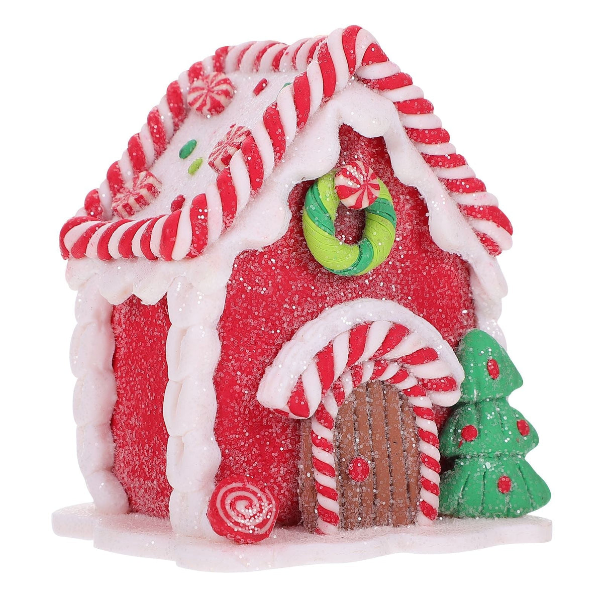 Mini Gingerbread House Decoration – Hand-Painted Resin Figurine 8