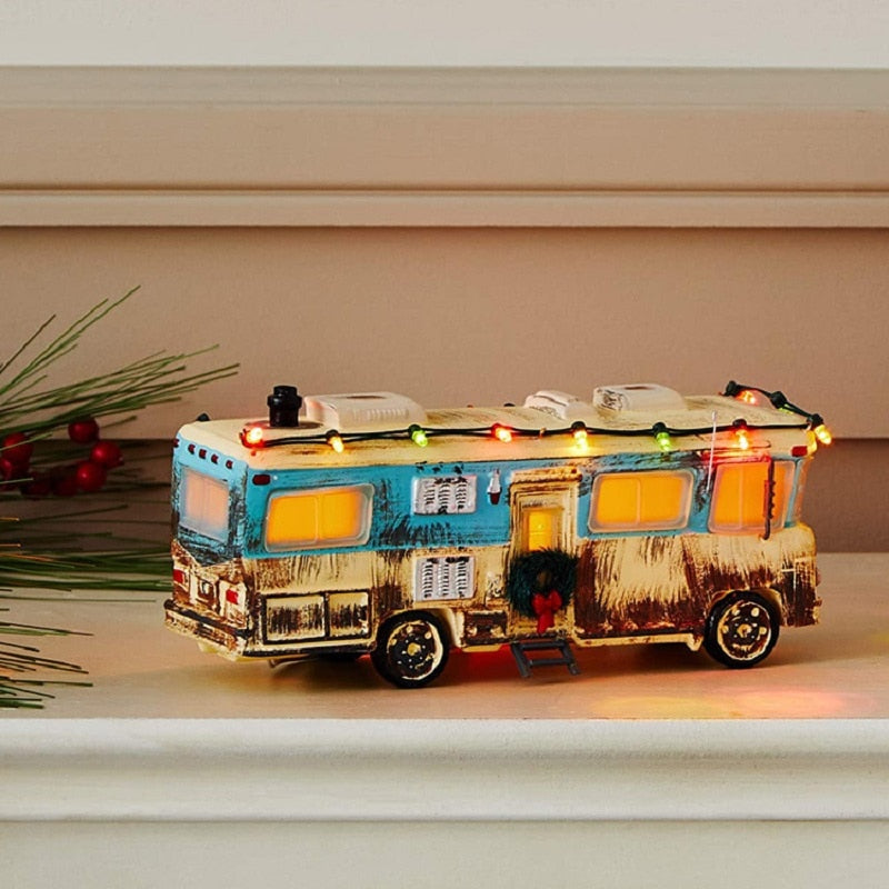 Miniature Christmas House Figurine — Resin Desktop Decor 3