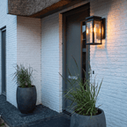 Black Cylinder LED Wall Lamp – Modern Outdoor Coach Light 3