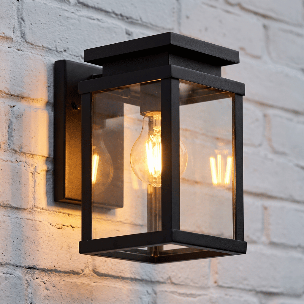 Black Cylinder LED Wall Lamp – Modern Outdoor Coach Light 1