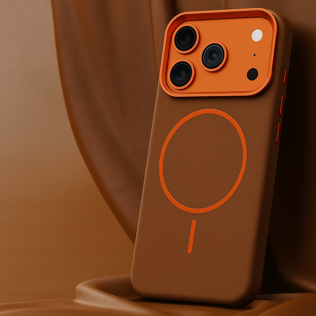 Montara Leather iPhone Case — Elephant Pattern & MagSafe 7