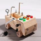 Busy Board Wooden Activity Toy — LED Fine Motor Skills 6