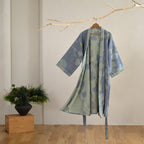 Organic Cotton Kimono Bathrobe — Reversible Gauze Design 3