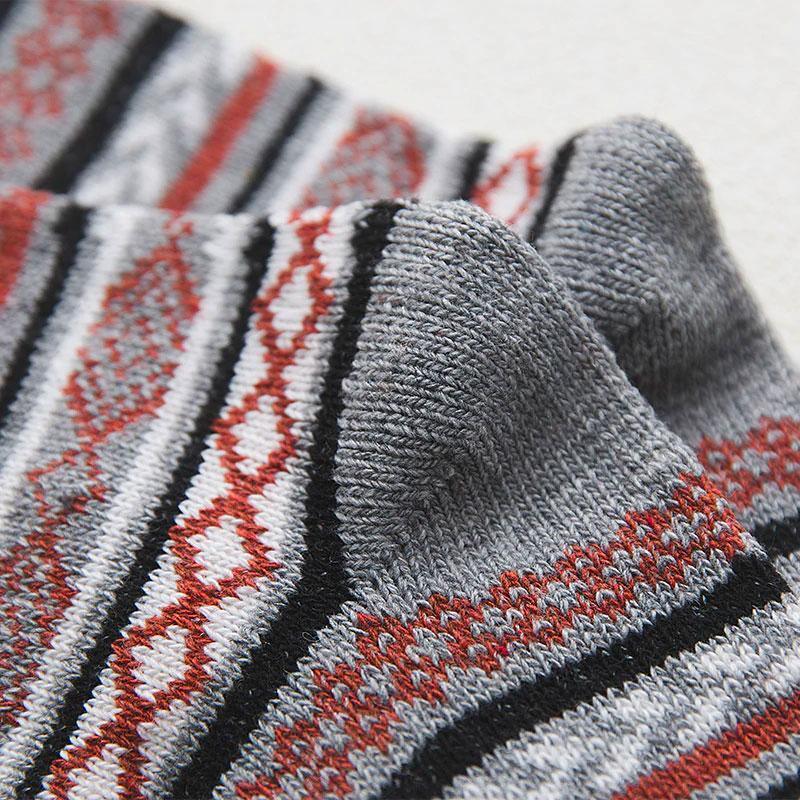 Nordic Winter Socks — Wool Blend Scandinavian Pattern 5 Pairs 6