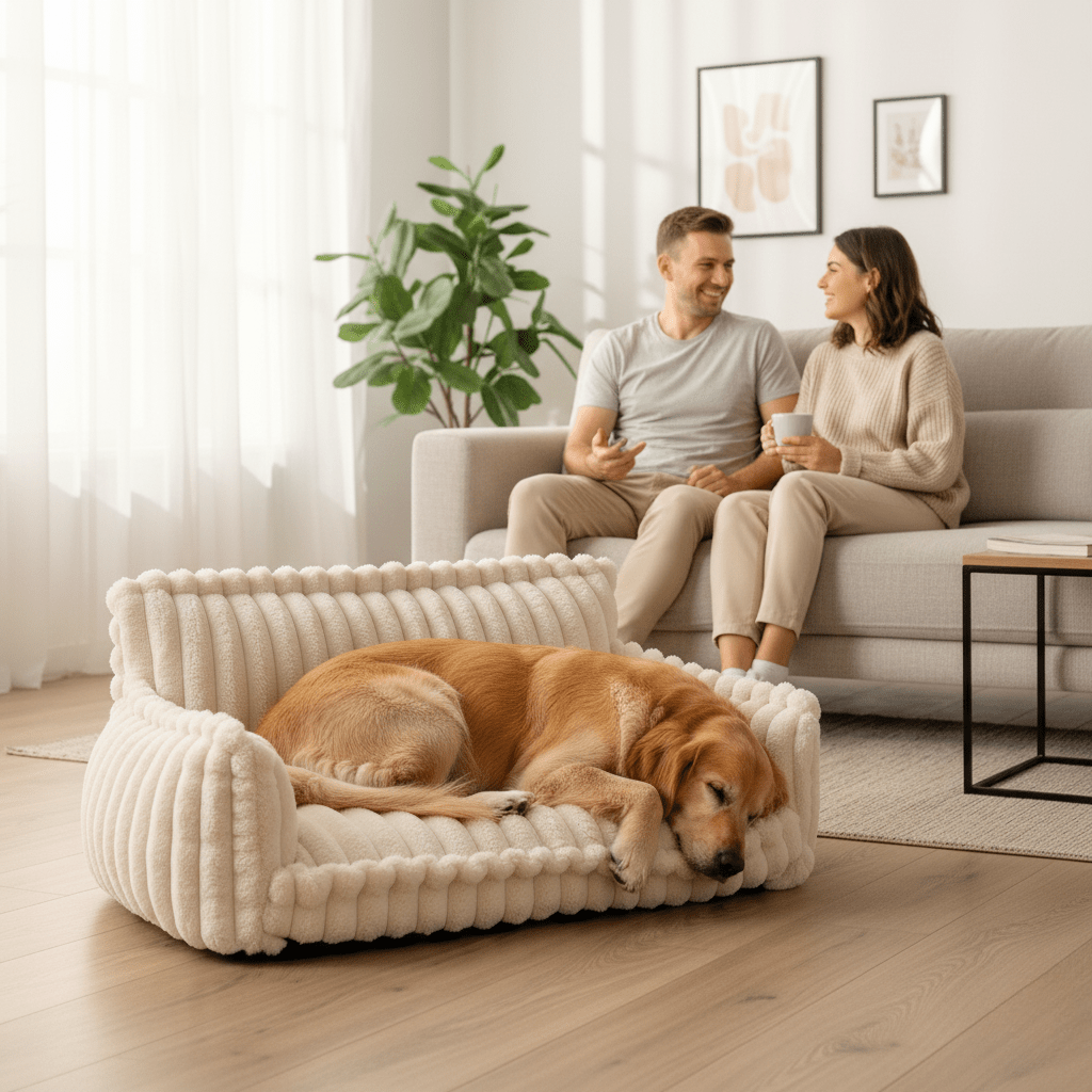 Orthopedic Dog Sofa Bed — Memory Foam & Washable Cover 2