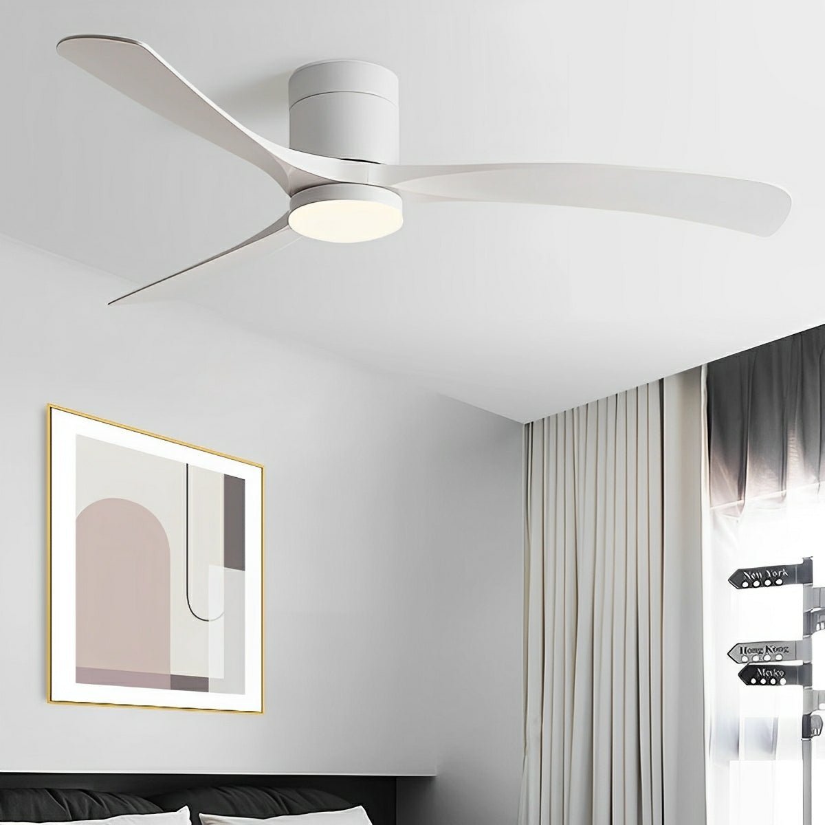 Ceiling Fan with LED Light — 6 Speeds Silent Reversible 2