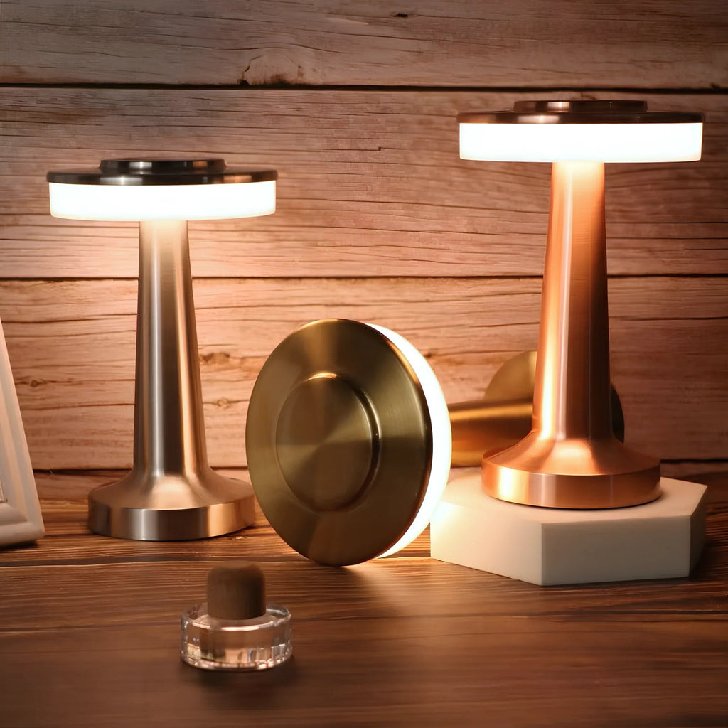 Portable Dimmable Retro Table Lamp — Cordless USB-C LED 12