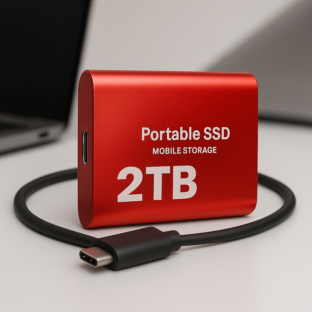 Portable External SSD 2TB — USB-C 1050MB/s High Speed 3
