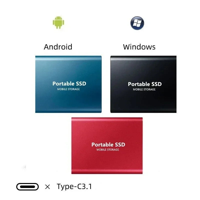 Portable External SSD 2TB — USB-C 1050MB/s High Speed 5