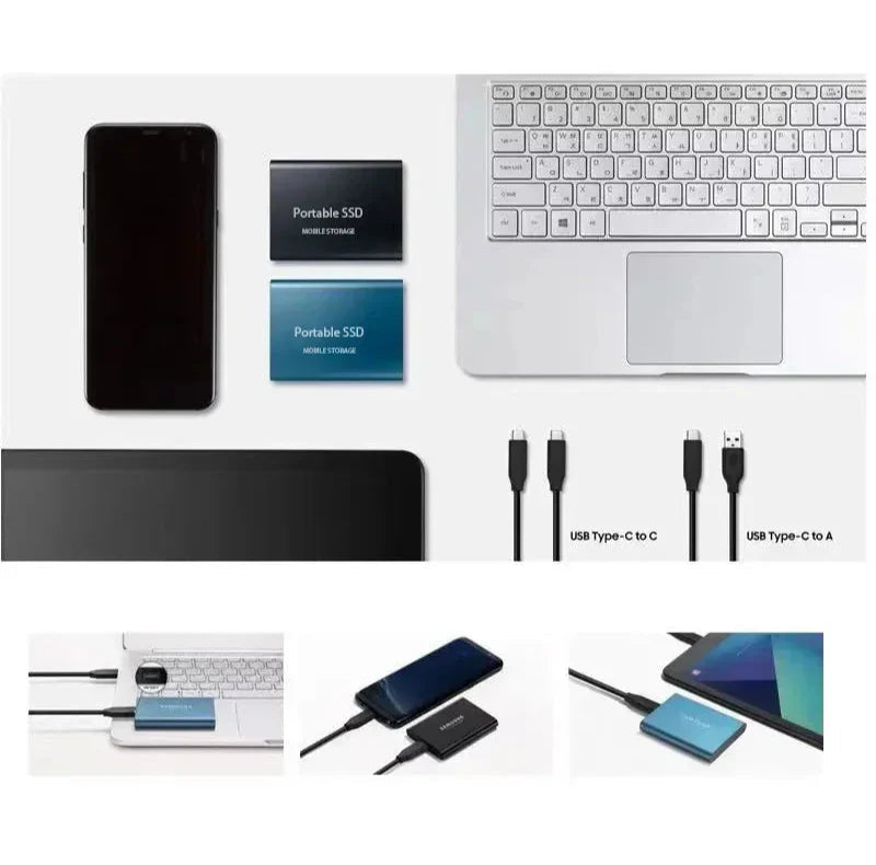 Portable External SSD 2TB — USB-C 1050MB/s High Speed 6
