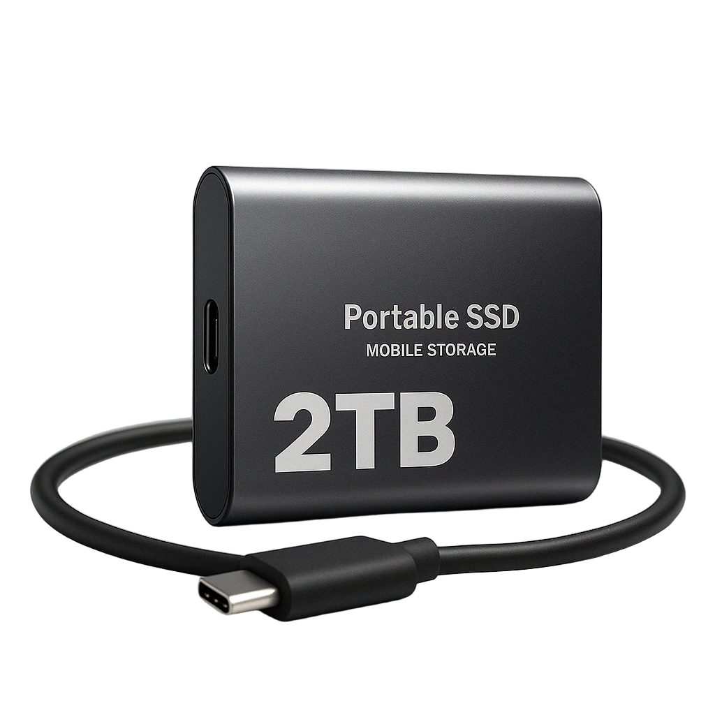 Portable External SSD 2TB — USB-C 1050MB/s High Speed 1