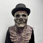 Realistic Skull Mask with Brain Detail — Latex Halloween Costume 4