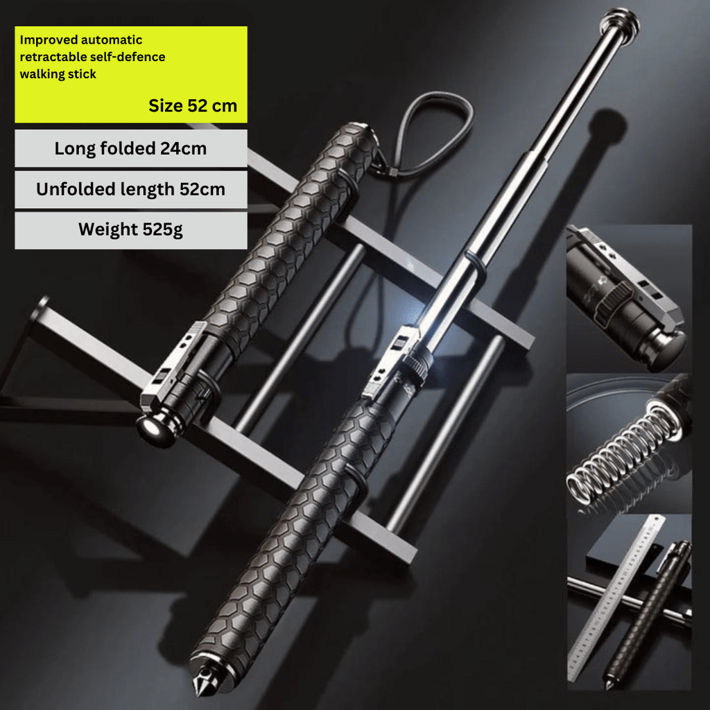 Retractable Self-Defense Walking Stick — Urban & Hiking Use 11